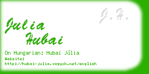 julia hubai business card